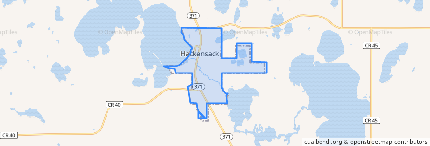 Mapa de ubicacion de Hackensack.