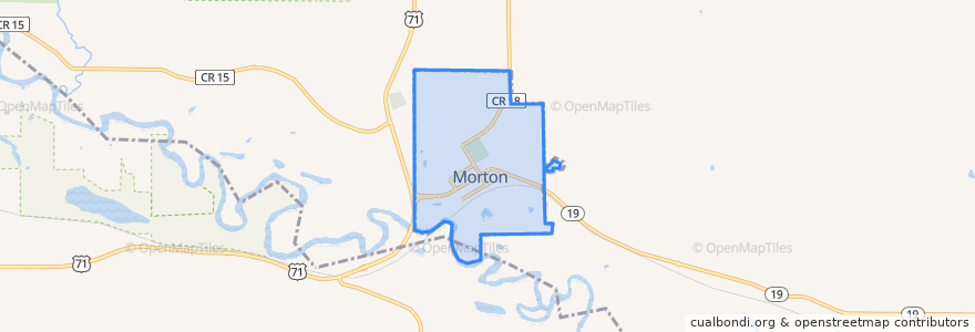 Mapa de ubicacion de Morton.