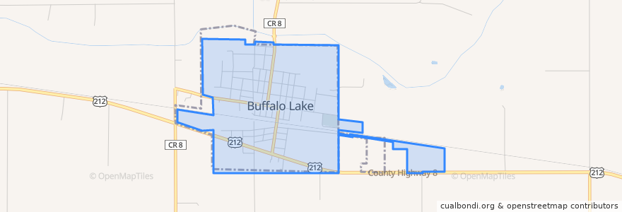 Mapa de ubicacion de Buffalo Lake.