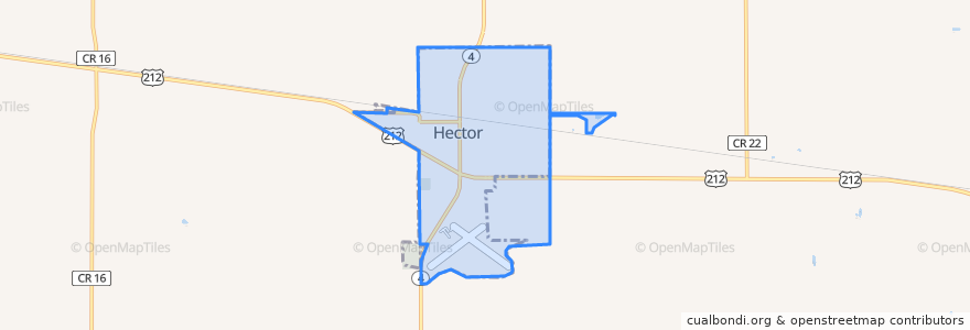 Mapa de ubicacion de Hector.