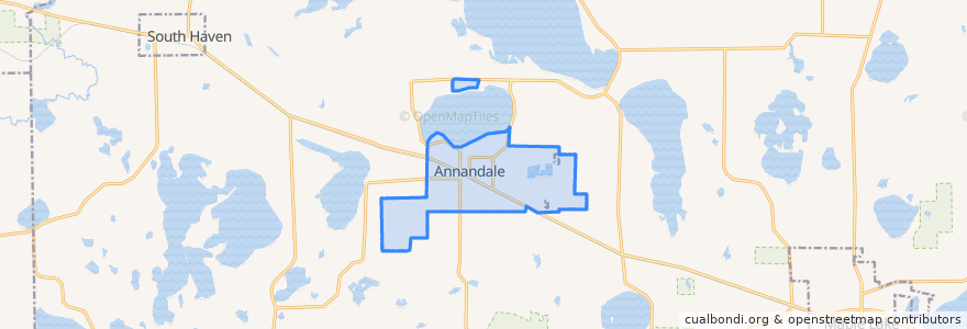 Mapa de ubicacion de Annandale.