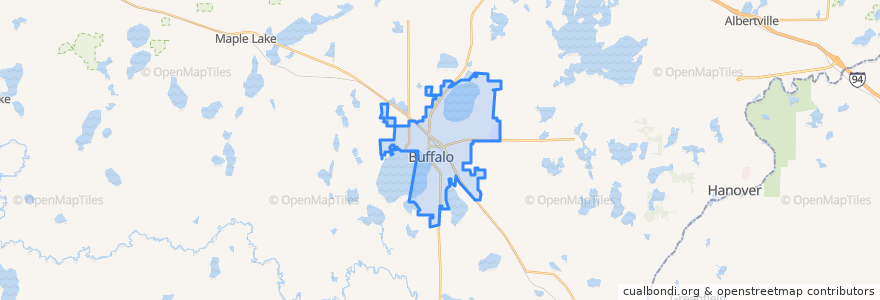 Mapa de ubicacion de Buffalo.