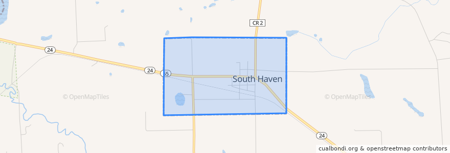 Mapa de ubicacion de South Haven.