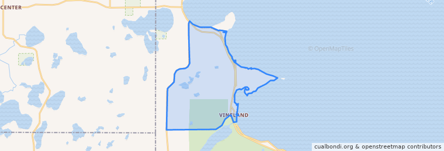 Mapa de ubicacion de Vineland.