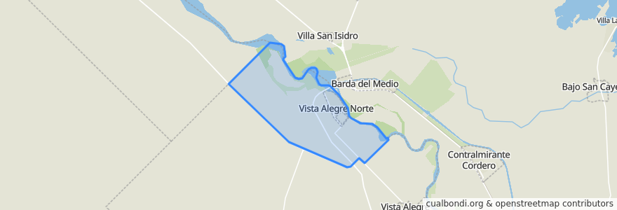 Mapa de ubicacion de Vista Alegre Norte.