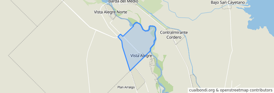 Mapa de ubicacion de Vista Alegre Sur.