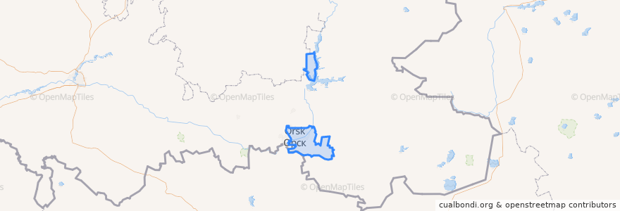 Mapa de ubicacion de городской округ Орск.