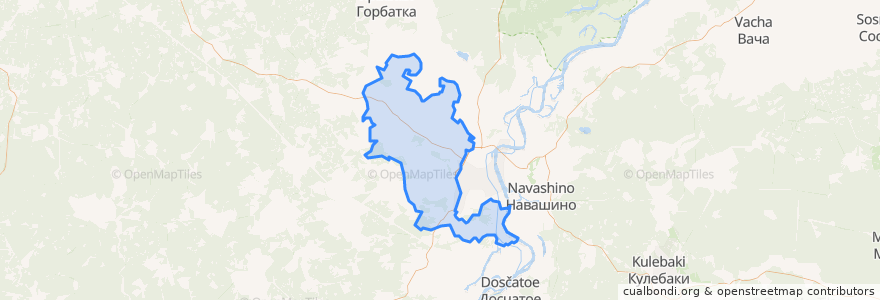 Mapa de ubicacion de Ковардицкое сельское поселение.