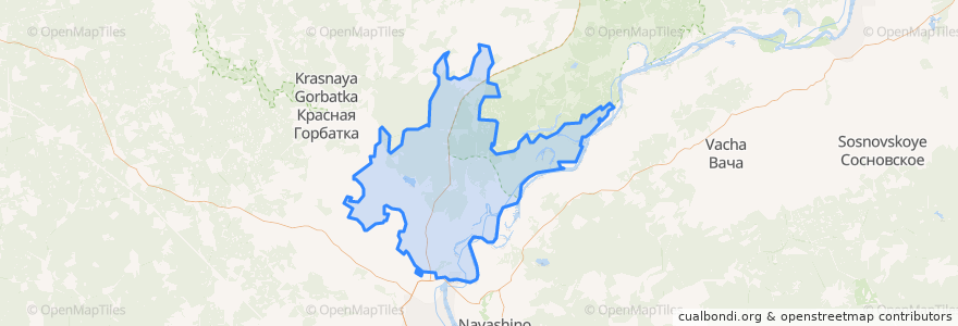 Mapa de ubicacion de Борисоглебское сельское поселение.