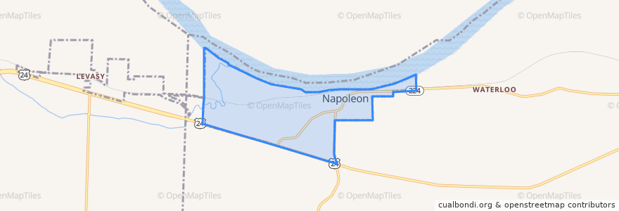 Mapa de ubicacion de Napoleon.