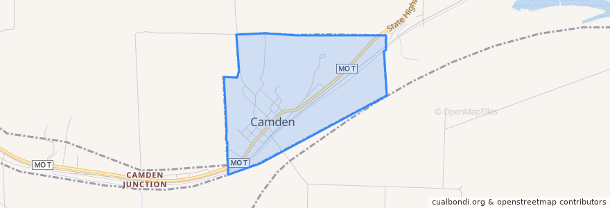 Mapa de ubicacion de Camden.