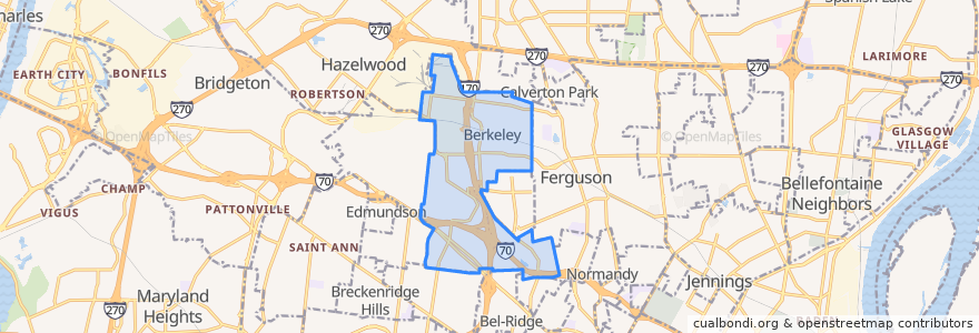 Mapa de ubicacion de Berkeley.