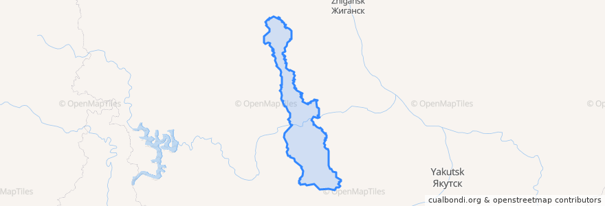 Mapa de ubicacion de Верхневилюйский улус.