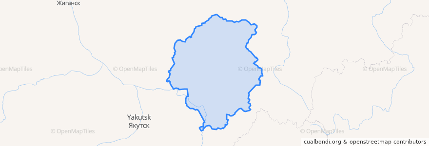 Mapa de ubicacion de Томпонский улус.