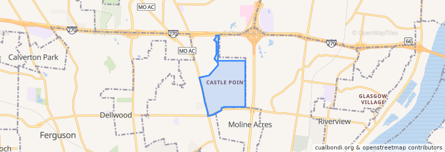 Mapa de ubicacion de Castle Point.