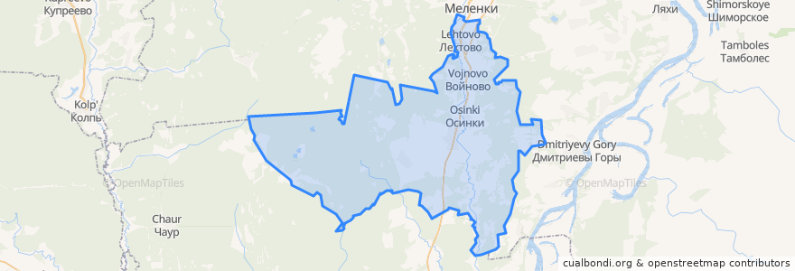 Mapa de ubicacion de Илькинское сельское поселение.