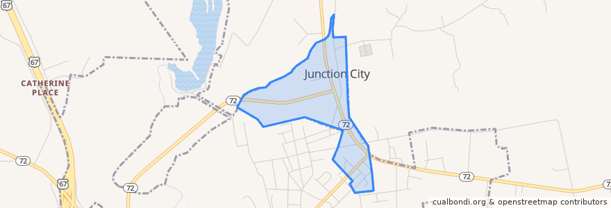 Mapa de ubicacion de Junction City.