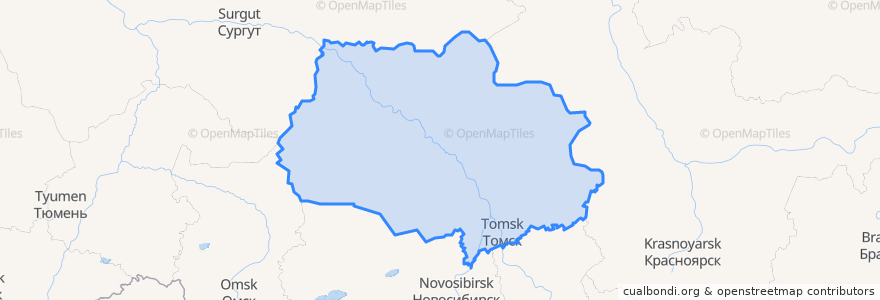 Mapa de ubicacion de Томская область.