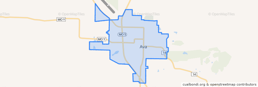 Mapa de ubicacion de Ava.