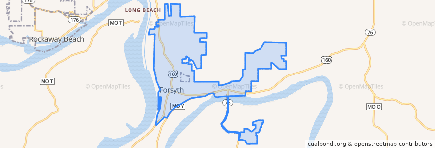 Mapa de ubicacion de Forsyth.