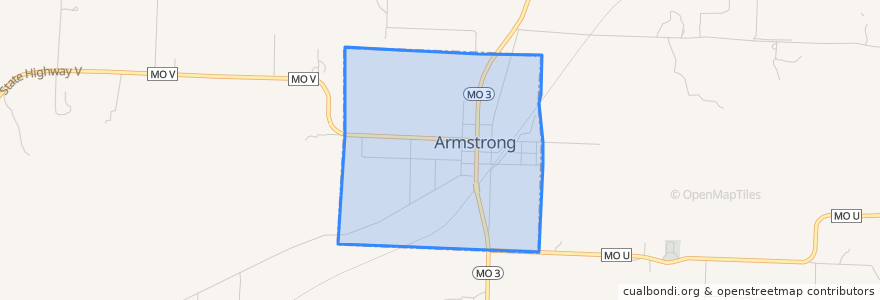 Mapa de ubicacion de Armstrong.