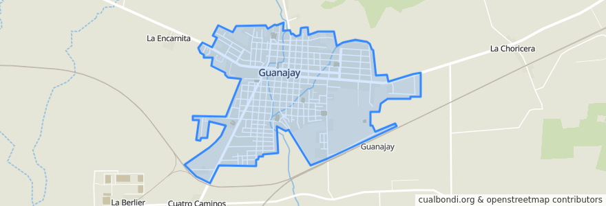 Mapa de ubicacion de Ciudad de Guanajay.