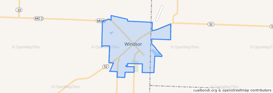 Mapa de ubicacion de Windsor.