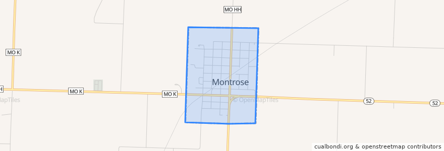 Mapa de ubicacion de Montrose.