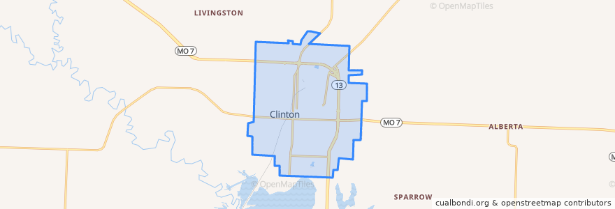 Mapa de ubicacion de Clinton.