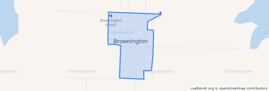 Mapa de ubicacion de Brownington.