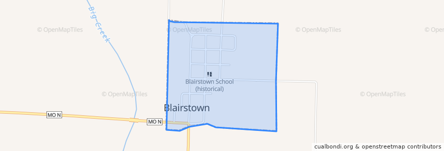 Mapa de ubicacion de Blairstown.