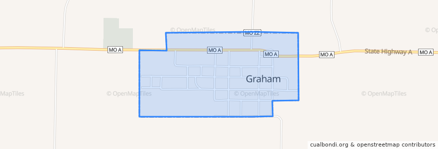 Mapa de ubicacion de Graham.