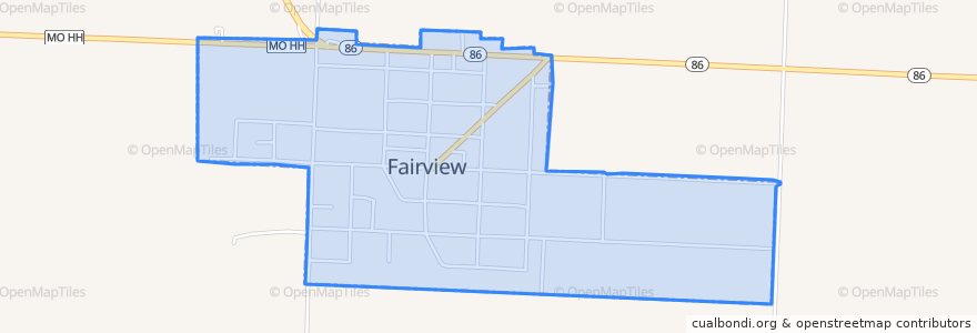 Mapa de ubicacion de Fairview.