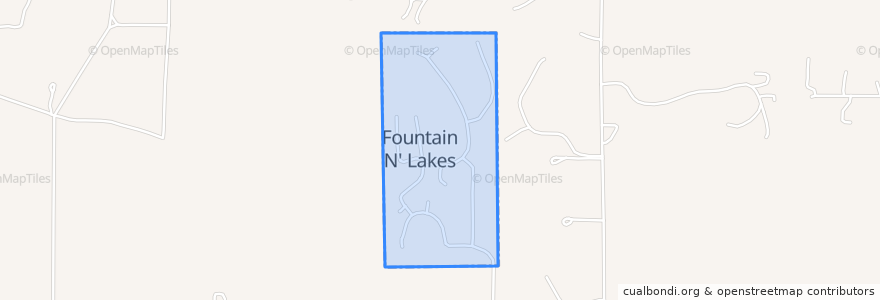 Mapa de ubicacion de Fountain N' Lakes.