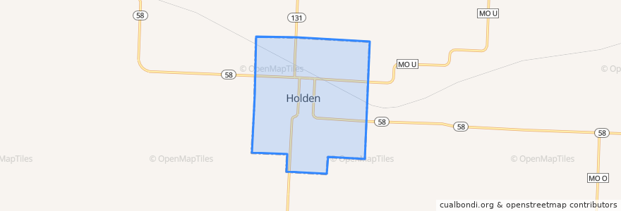 Mapa de ubicacion de Holden.