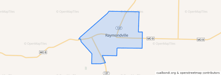 Mapa de ubicacion de Raymondville.