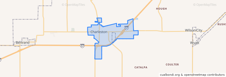 Mapa de ubicacion de Charleston.