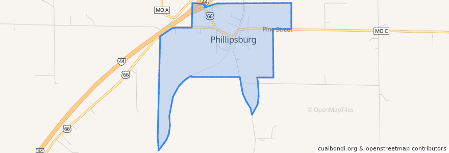 Mapa de ubicacion de Phillipsburg.