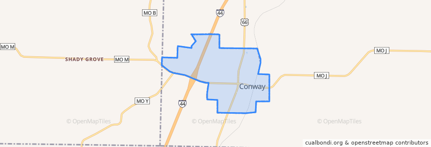 Mapa de ubicacion de Conway.