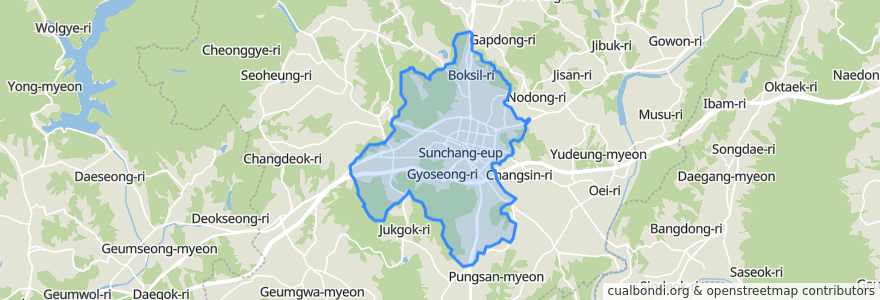 Mapa de ubicacion de 순창읍.