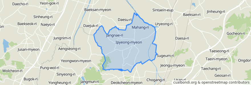 Mapa de ubicacion de 이평면.