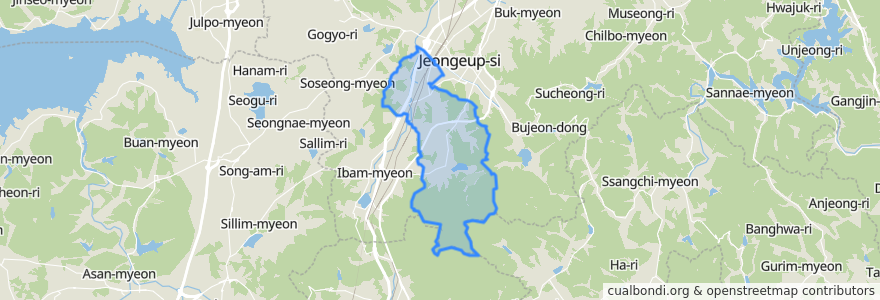 Mapa de ubicacion de 상교동.