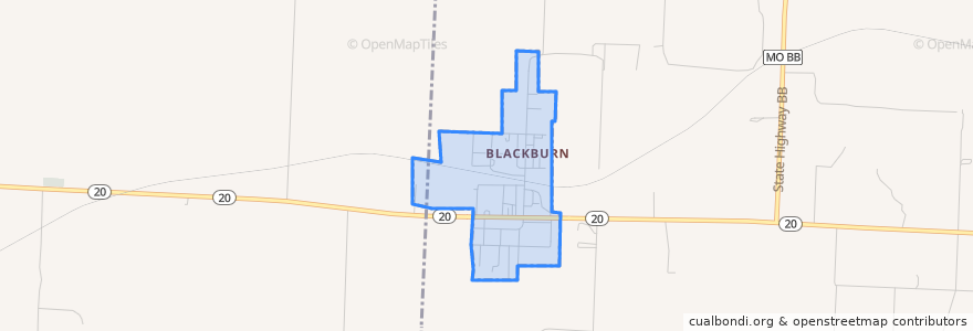 Mapa de ubicacion de Blackburn.