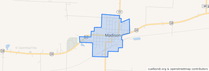 Mapa de ubicacion de Madison.