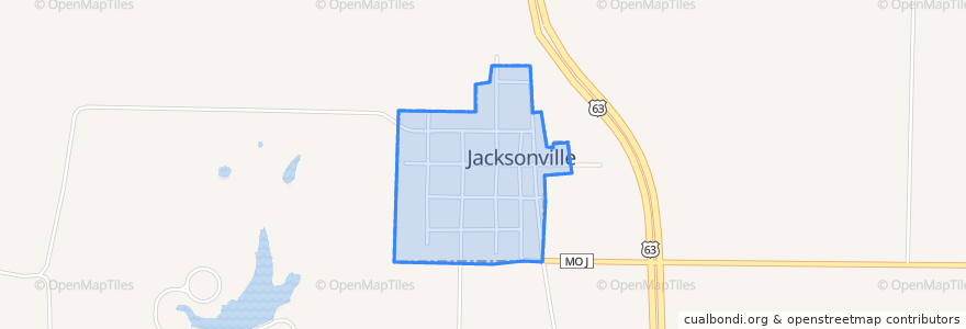 Mapa de ubicacion de Jacksonville.