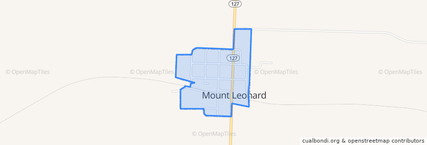 Mapa de ubicacion de Mount Leonard.