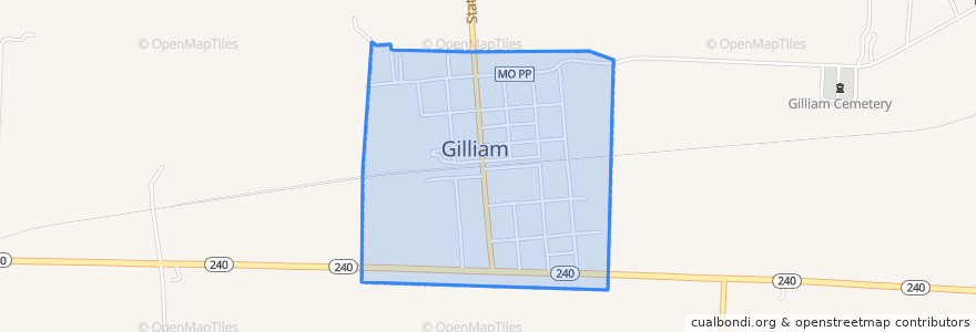 Mapa de ubicacion de Gilliam.