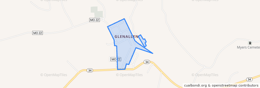 Mapa de ubicacion de Glen Allen.