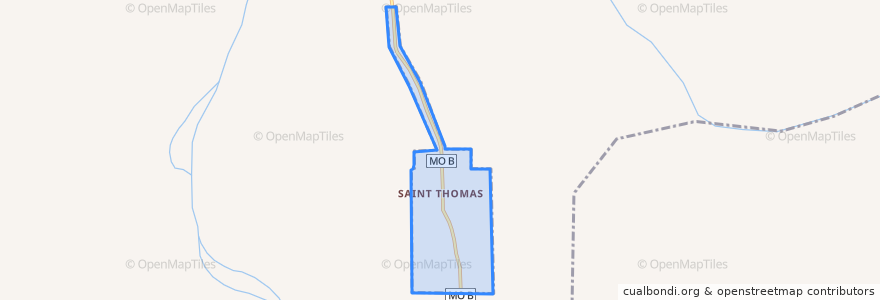 Mapa de ubicacion de St. Thomas.