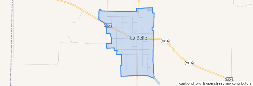 Mapa de ubicacion de La Belle.